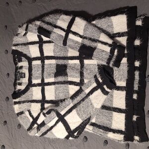 2/$10 Lauren Michelle black and white eyelash sweater